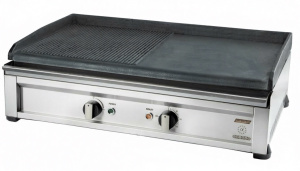 Гриль электрический 70 см YUKON Star YDI-70E, чугунная 1/2 рифленая, 1/2 гладкая жарочная поверхность