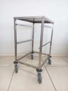 Подставка из нержавеющей стали на колесах Scaritech ECH4, для контейнеров 15 л