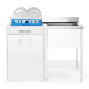 Столешница с мойкой без ножек Sammic FR-718/111D, 1800x700 мм, с правой сушкой, отверстие для отходов слева