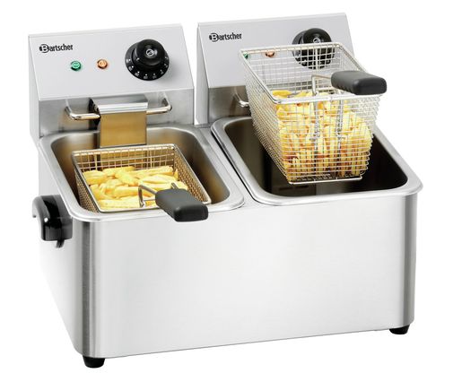 Фритюрница профессиональная настольная Bartscher SNACK II, 2 емкости, объем емкости 4 л