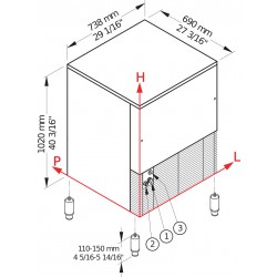 Льдогенератор (колотый лед) BREMA TB 1405W, водяное охлаждение