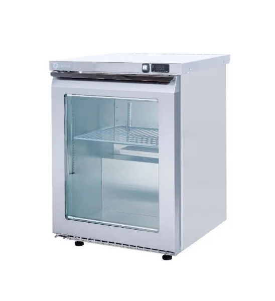 Шкаф морозильный барный YUKON OTS 140 N CR UG, объем 140 л, 1 стеклянная дверь