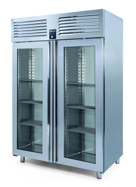 Шкаф морозильный YUKON VTS 1340 N-VG, объем 1340 л, 2 стеклянные двери