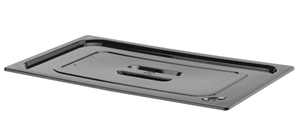 Крышка для гастроёмкости из черного поликарбоната HENDI 862902, GN1/1, 530x325 мм
