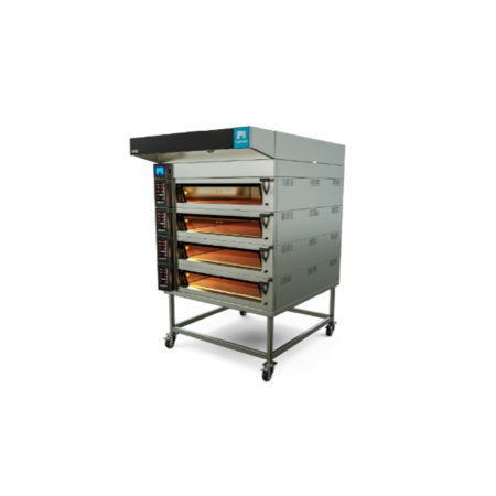 Печь подовая с подставкой и вытяжным зонтом MEMAK NOVA128-4-S-D