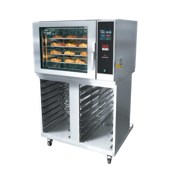 Печь конвекционная Mono Equipment BX 4/5-Tray, 4/5х600х400, Eco Touch со встр. системой подачи пара в комплекте с выт. зонтом FG158-AC10 и подставкой