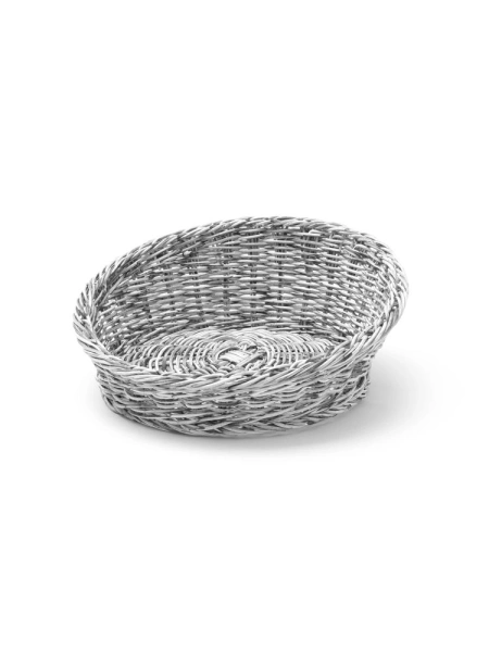 Корзинка для хлеба с закругленными углами HENDI 426562, наклонная, ø310x(H)120 мм, серая