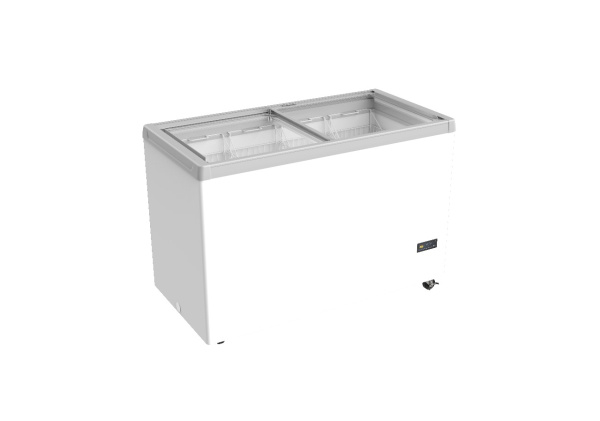Ларь морозильный с прямым стеклом Haier SD-405FPEL, подсветка