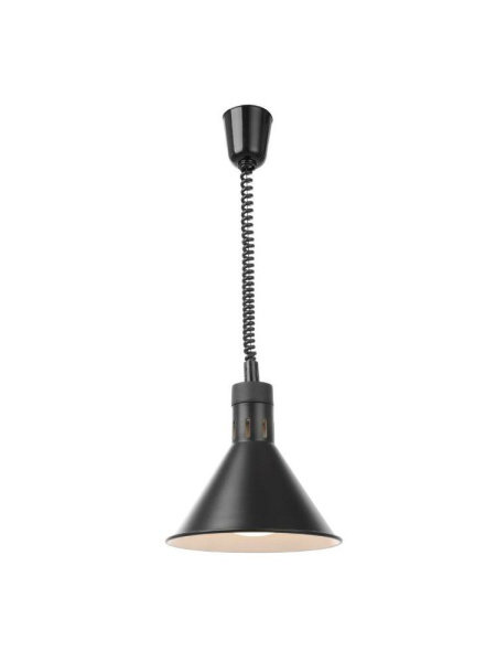 Лампа коническая для подогрева блюд с регулируемой высотой, черный, HENDI 273845