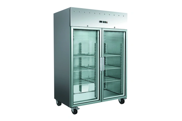 Шкаф морозильный YUKON GN1410BTG, объем 1476 л, 2 стеклянные двери