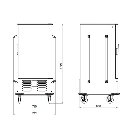 Шкаф холодильный барный YUKON OTS 140 CR, объем 140 л, 1 сплошная дверь