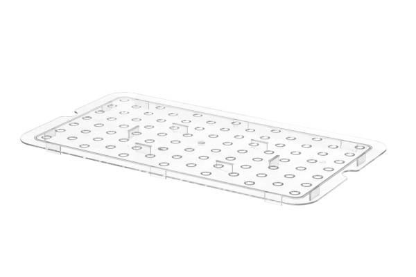 Решётка для гастроёмкостей из прозрачного поликарбоната HENDI 868553, GN1/3, 266x116 мм