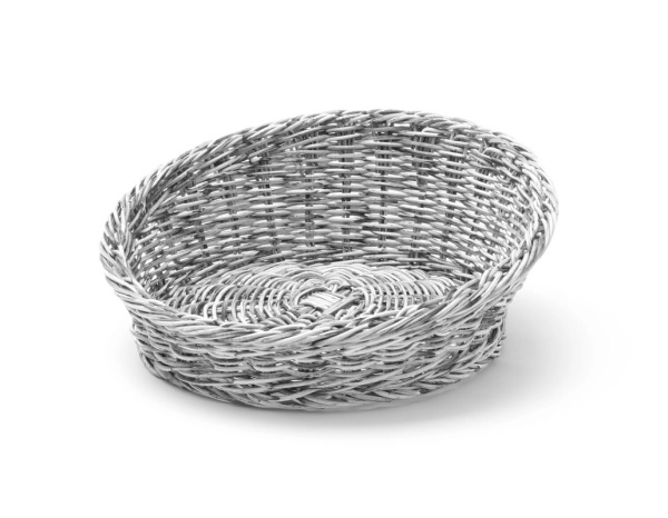 Корзинка для хлеба с закругленными углами HENDI 426586, наклонная, ø370x(H)120, серая