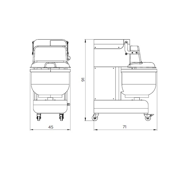 Тестомес двуручный Bernardi BT24s, BT2440059