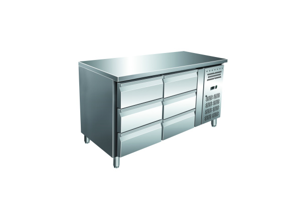 Стол холодильный YUKON GN2160TN, объем 314 л, 6 выдвижных ящиков