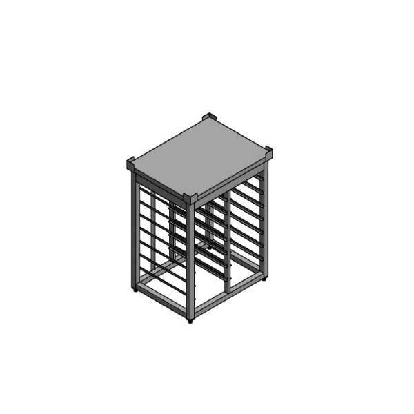 Подставка под пароконвектомат Steambox Giorik, открытая, 2 секции на 7 уровней направляющих под GN1/1, со столешницей