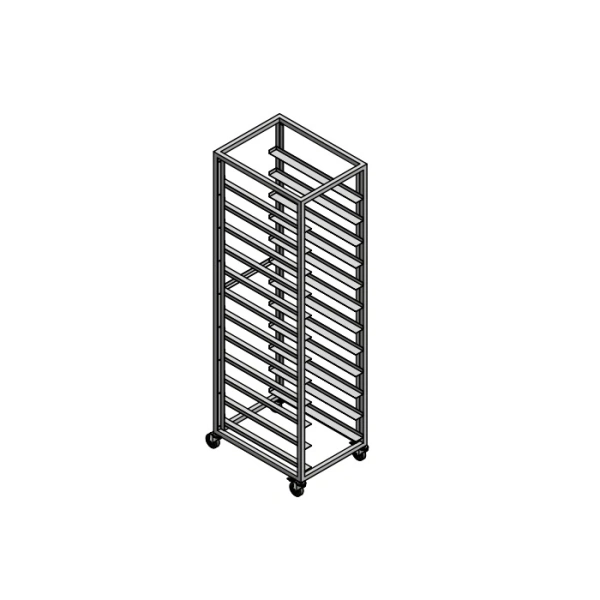 Тележка-шпилька Gastroluх 1 секционная, разборная, 18х600х400, колеса d=125 мм