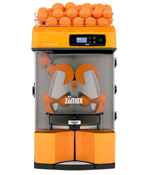 Соковыжималка Zumex Versatile Pro с отводящим конвейером в комплекте с подставкой (нерж. сталь), без корзины