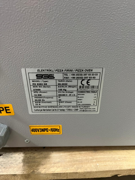 Печь для пиццы SGS Oven PO 9262 DE T в комплекте с подставкой PO 9262 DE