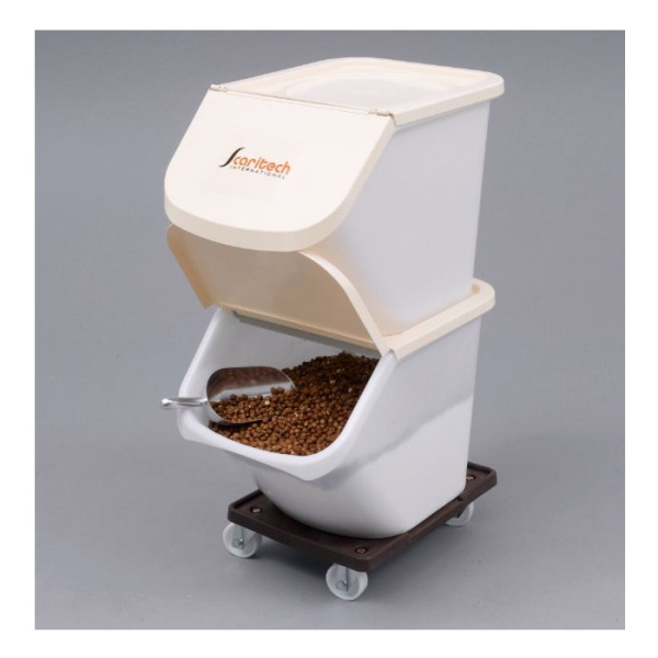 Тележка для контейнеров на 19, 20, 40 л Scaritech CHAR01, коричневая